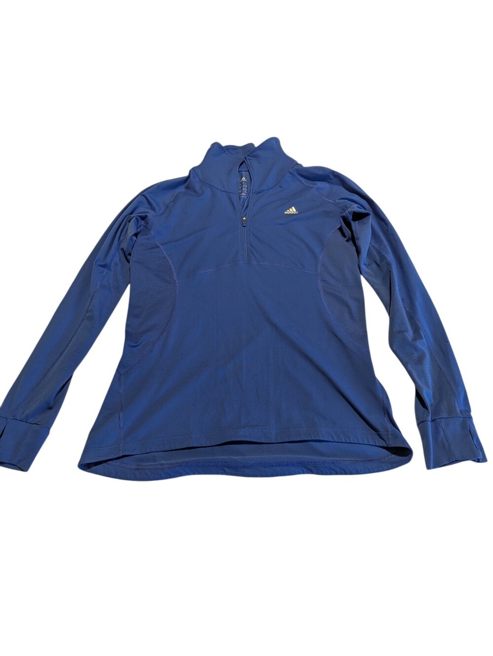 NWOT Adidas Blue Long Sleeve 1/3 Zip Pullover, L